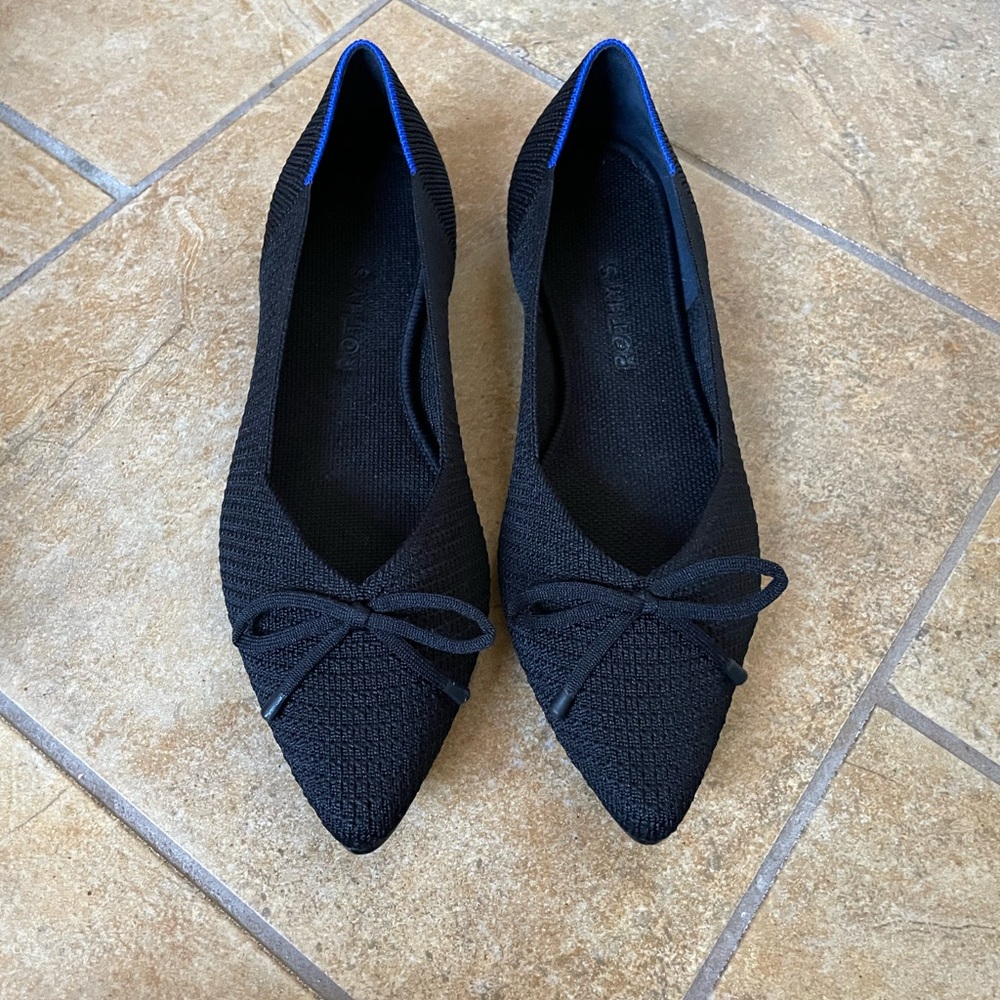 Rothy’s Black Bow Points Size 9